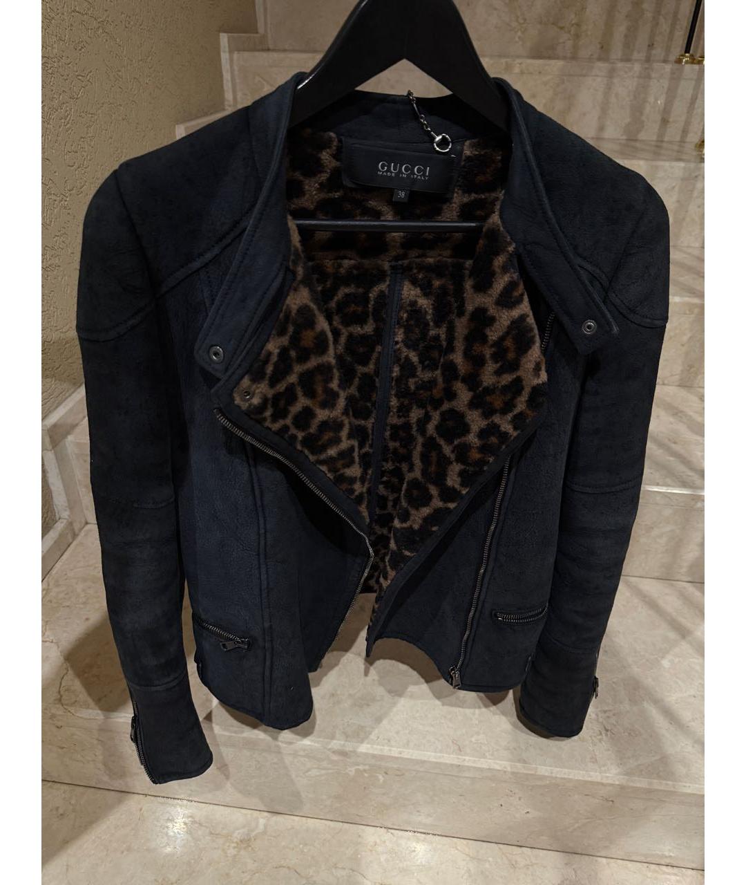 GUCCI Черная замшевая дубленка, фото 6