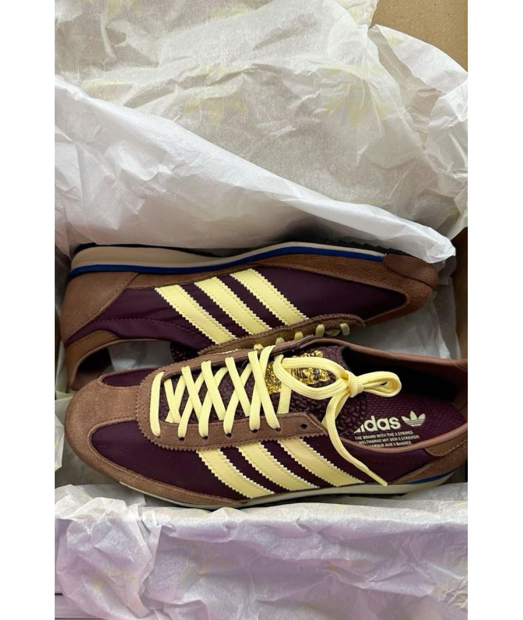 ADIDAS Бордовые замшевые кроссовки, фото 7