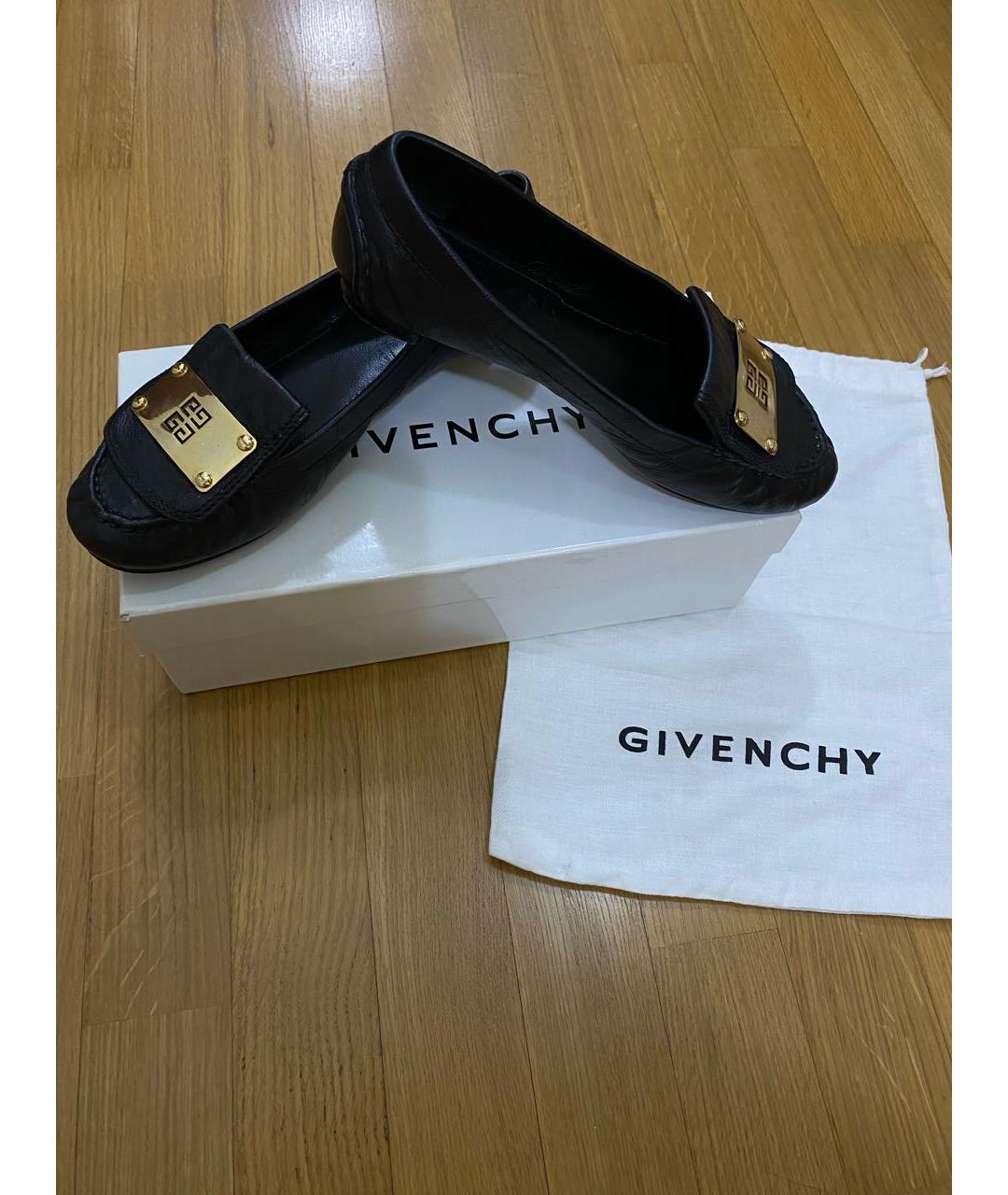 GIVENCHY Черные кожаные туфли, фото 5