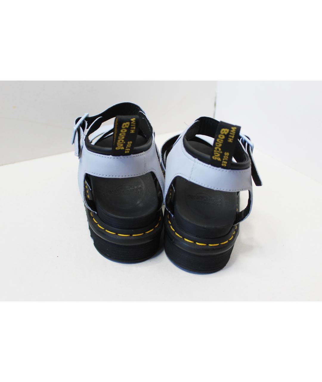 DR. MARTENS Серые кожаные сандалии, фото 4