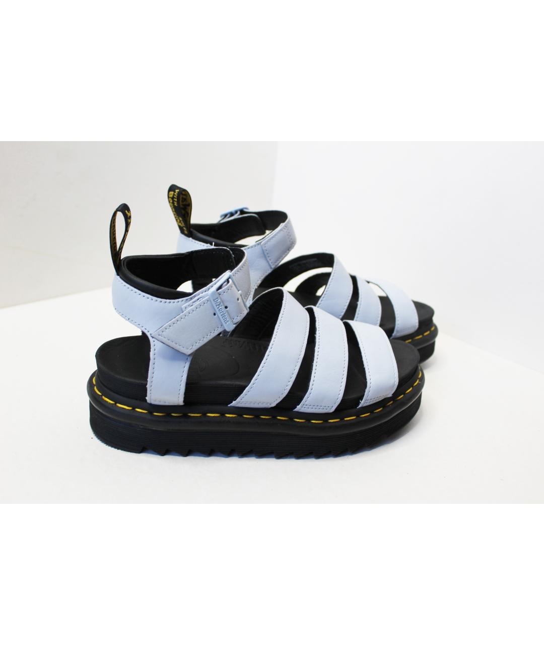 DR. MARTENS Серые кожаные сандалии, фото 8