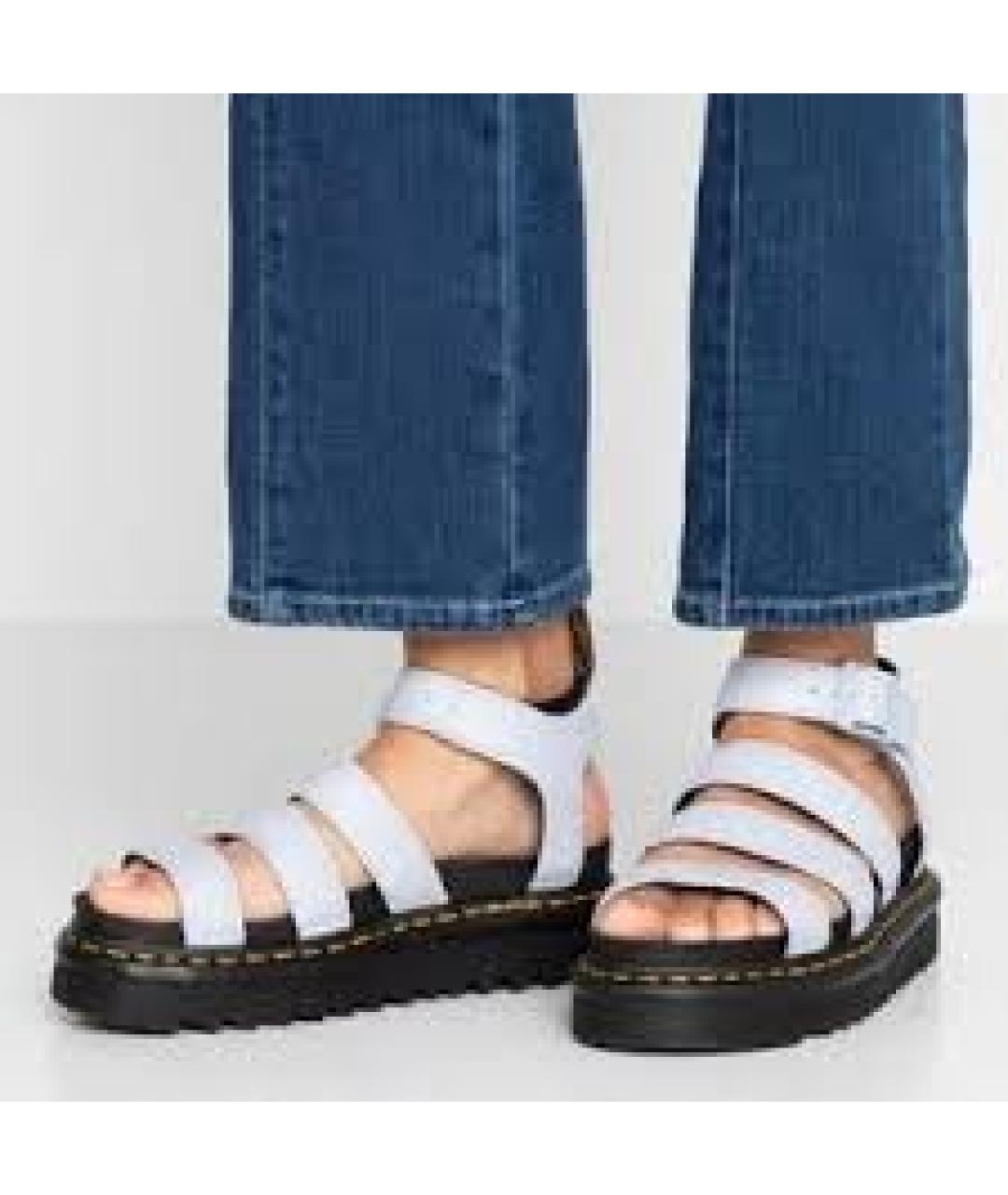 DR. MARTENS Серые кожаные сандалии, фото 2