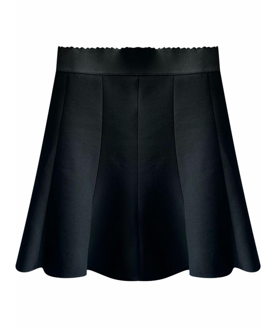 DOLCE&GABBANA Черная шерстяная юбка миди, фото 1