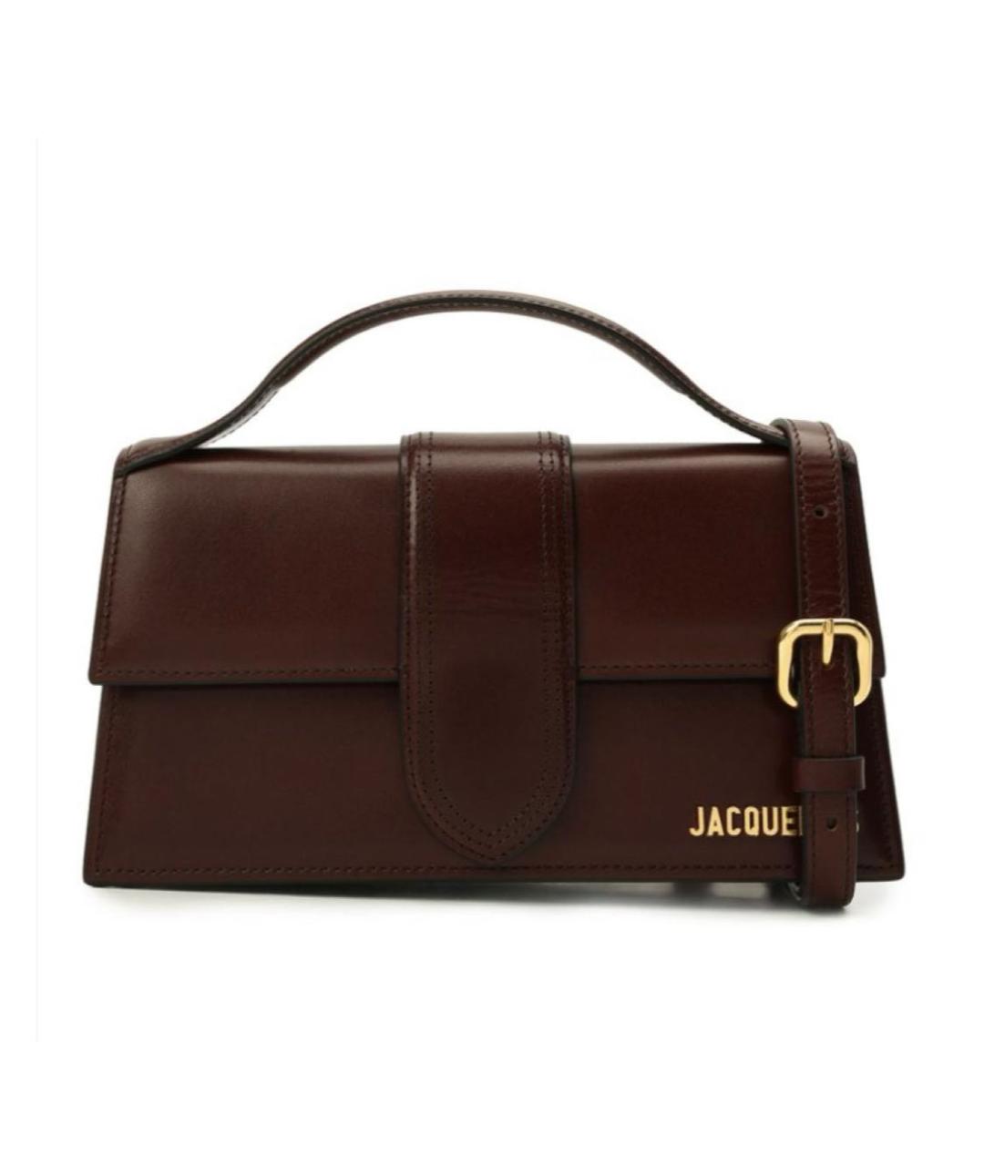 JACQUEMUS Коричневая кожаная сумка тоут, фото 1