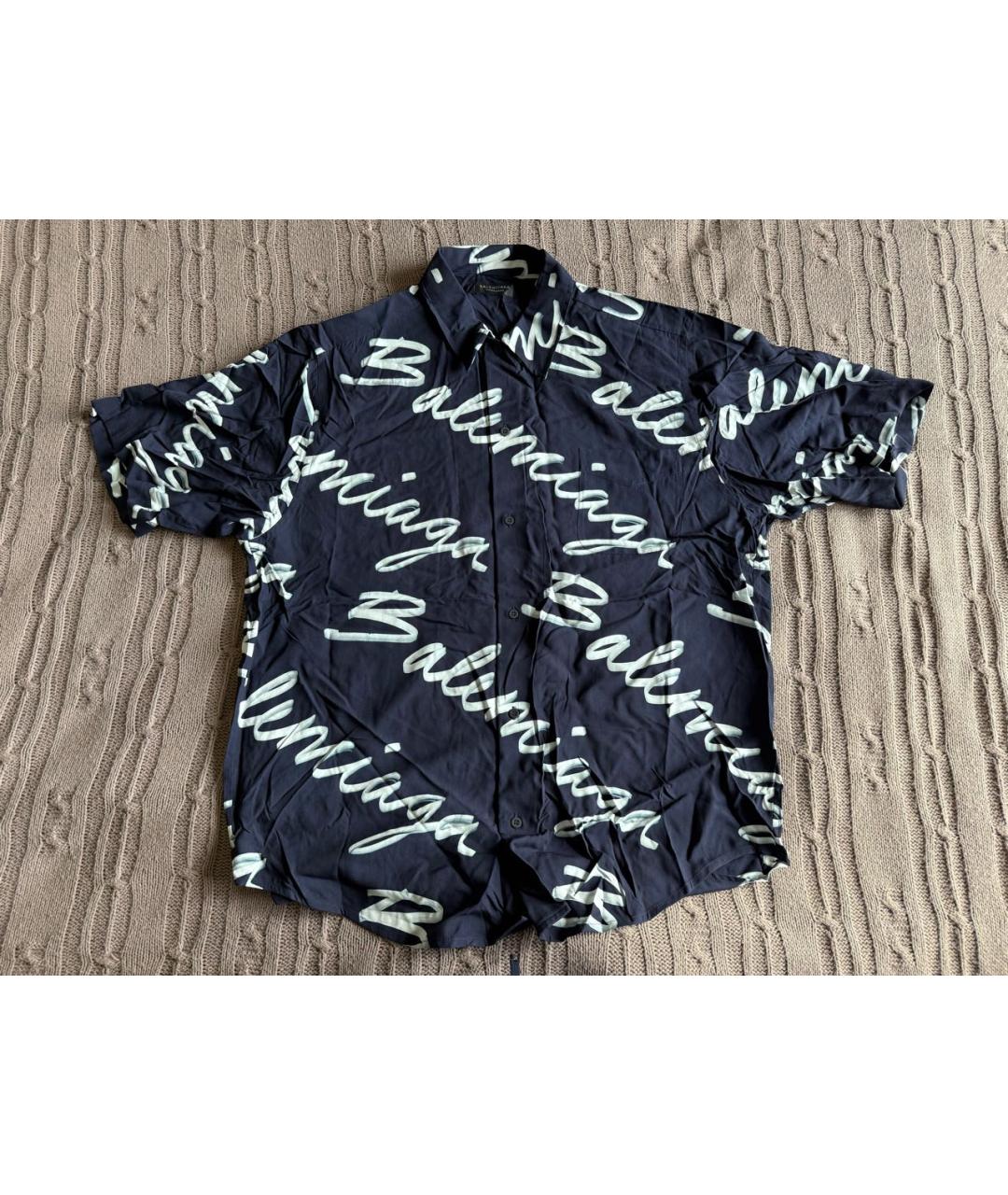BALENCIAGA Темно-синяя кэжуал рубашка, фото 3
