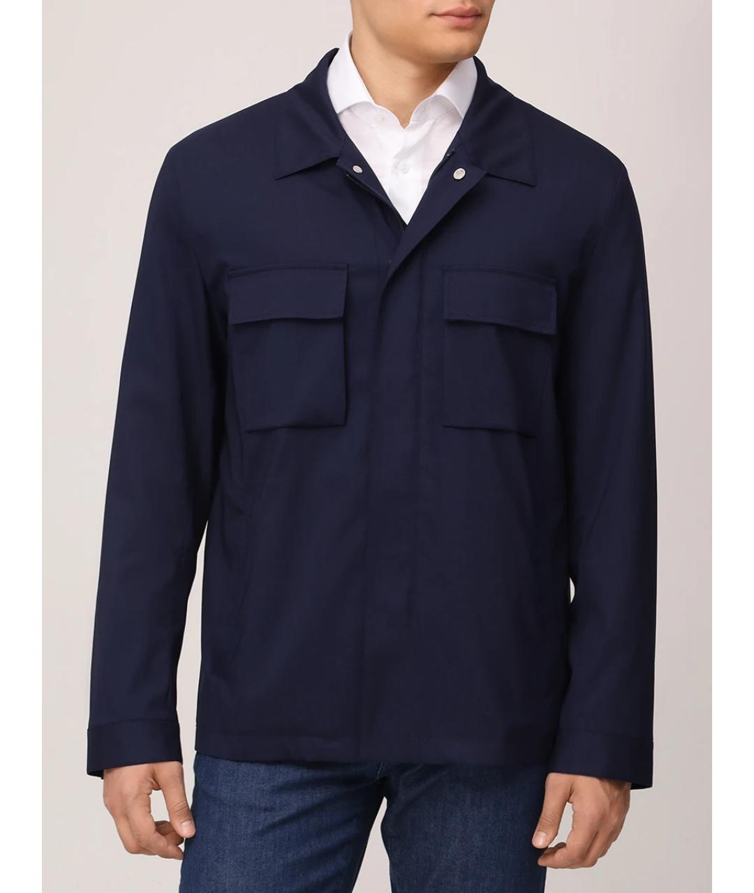 KITON Синяя шерстяная куртка, фото 4
