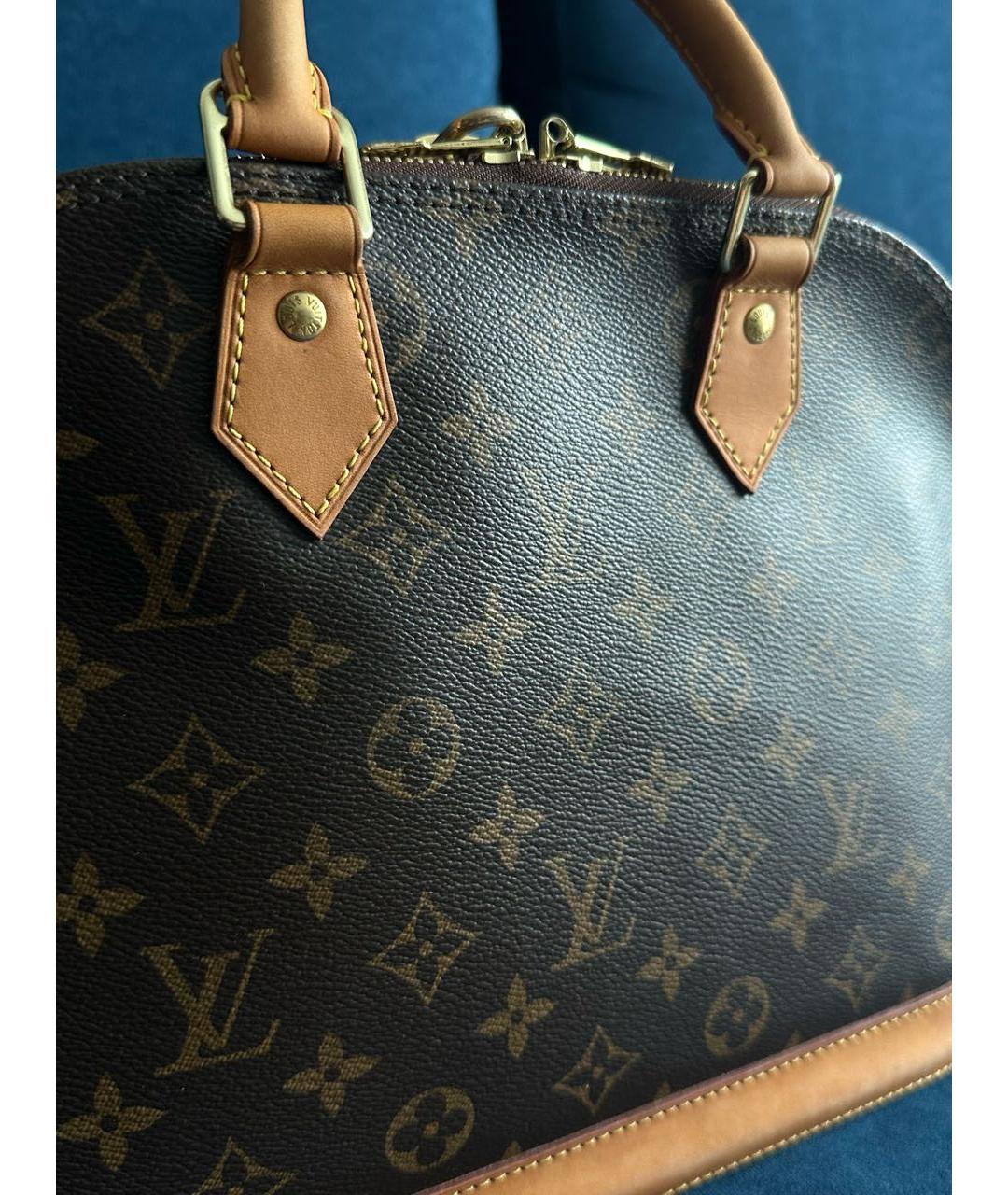 LOUIS VUITTON Коричневая сумка с короткими ручками, фото 4
