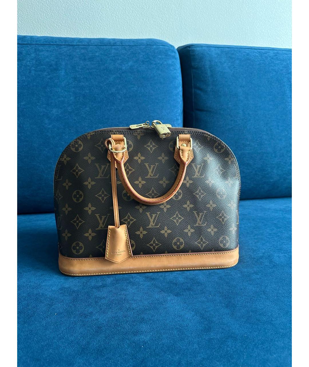 LOUIS VUITTON Коричневая сумка с короткими ручками, фото 7