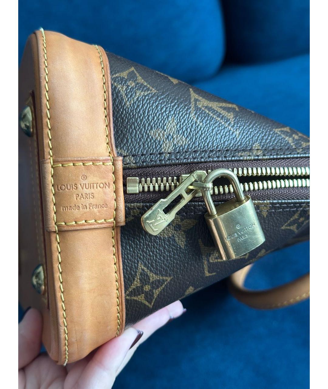 LOUIS VUITTON Коричневая сумка с короткими ручками, фото 3