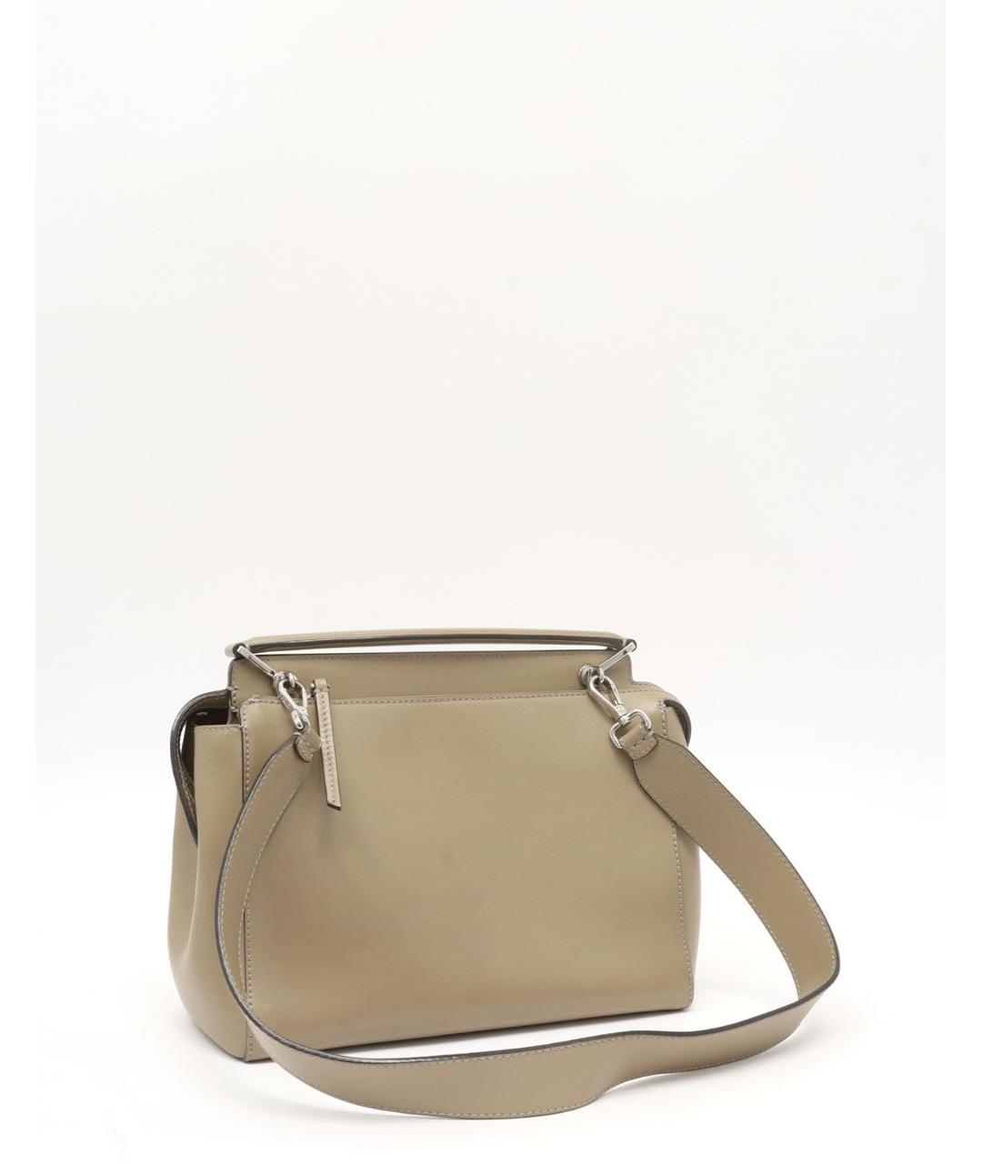 FENDI Бежевая кожаная сумка тоут, фото 3