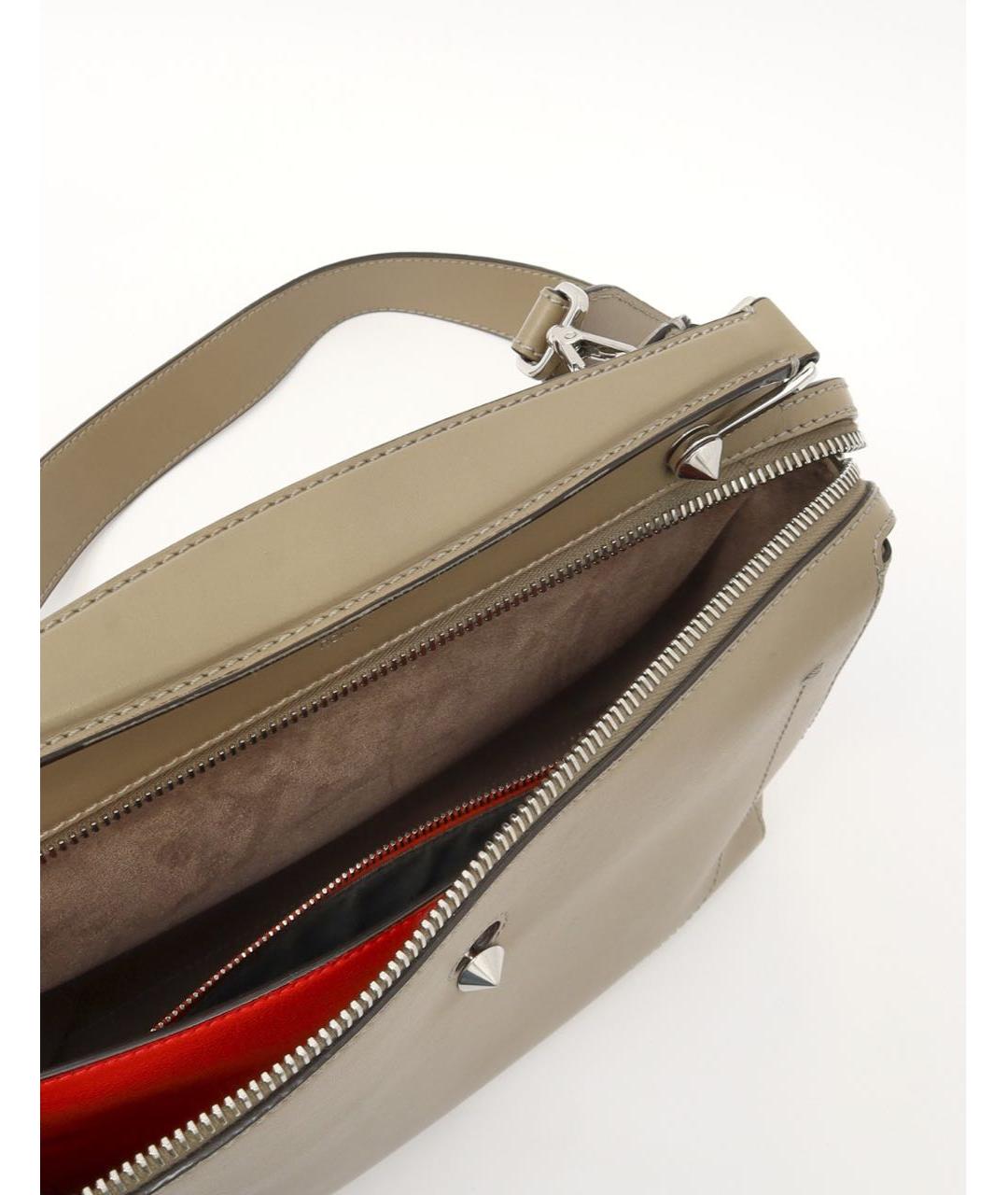 FENDI Бежевая кожаная сумка тоут, фото 4