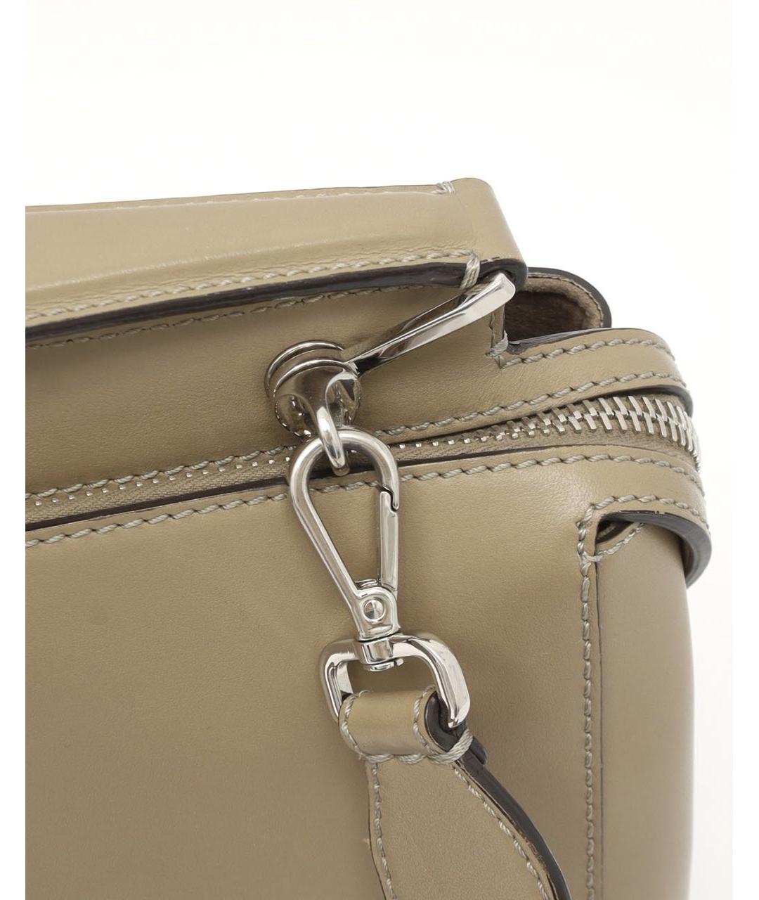 FENDI Бежевая кожаная сумка тоут, фото 6