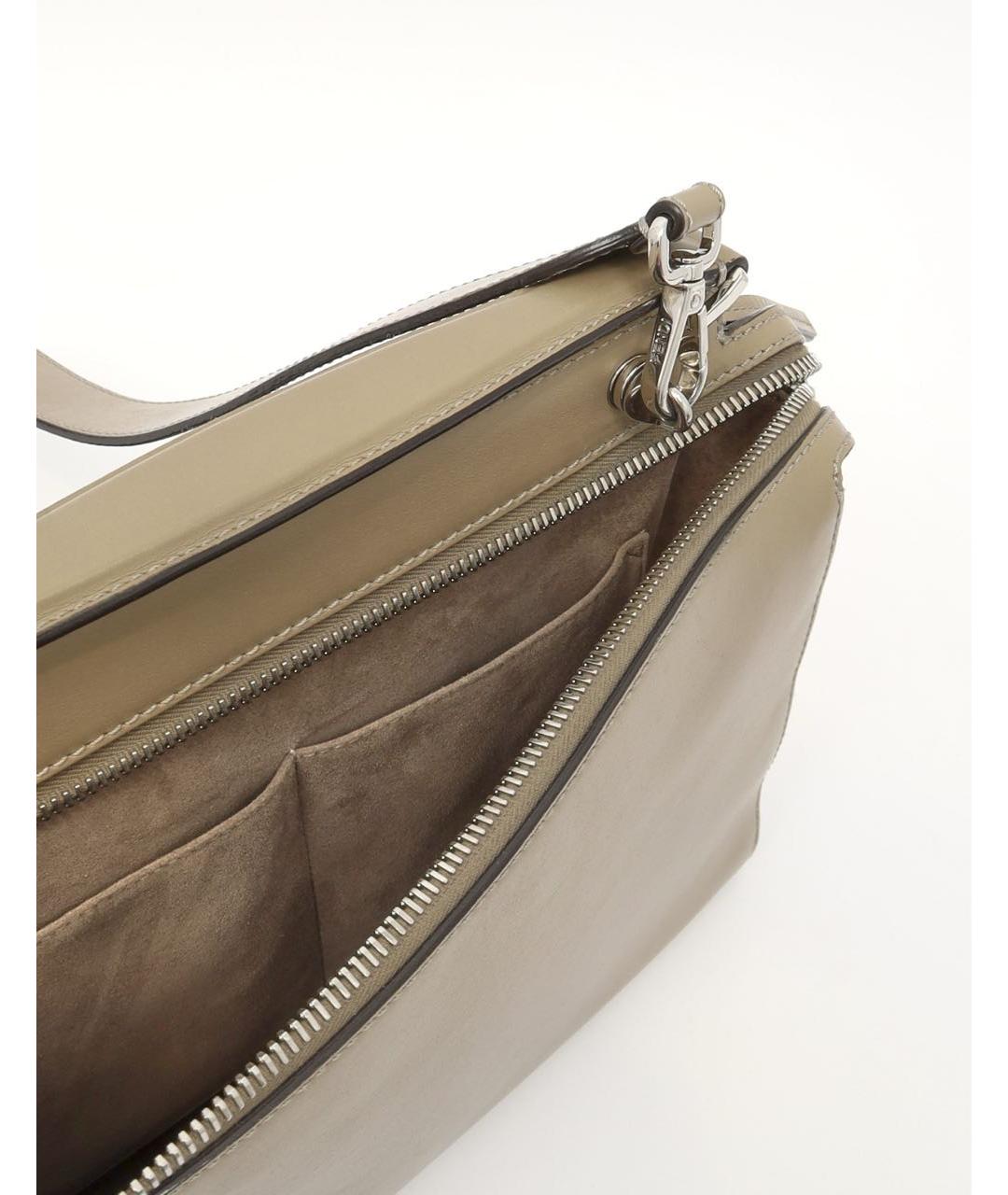 FENDI Бежевая кожаная сумка тоут, фото 5