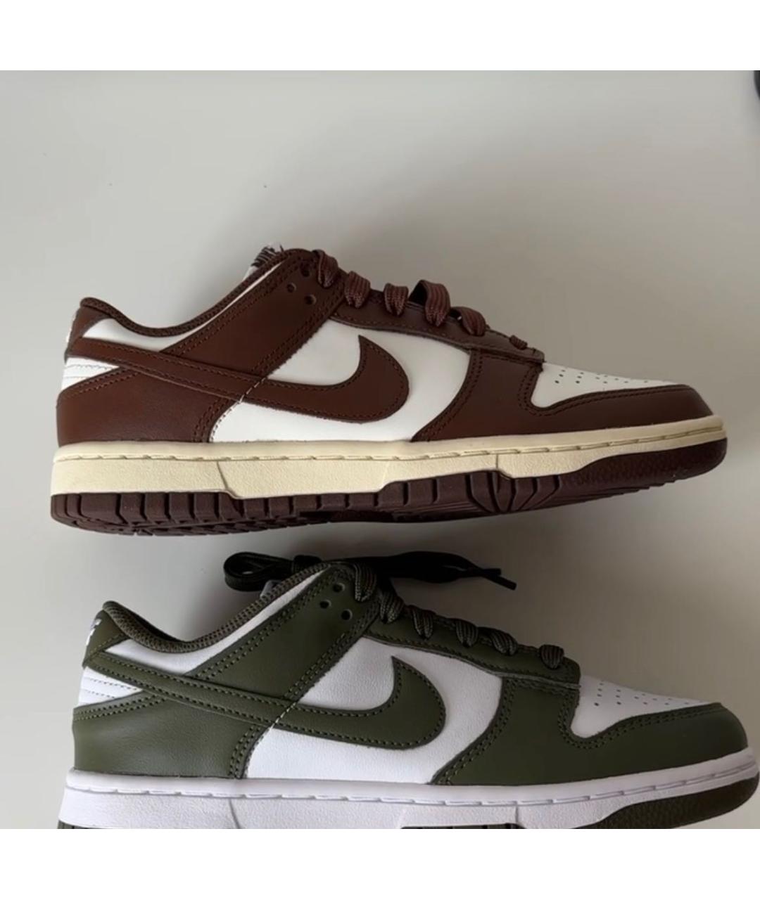 NIKE Коричневые кожаные кроссовки, фото 6