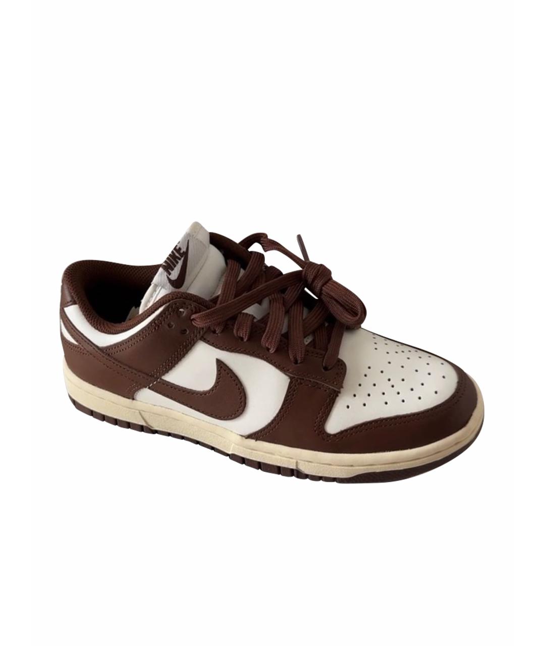 NIKE Коричневые кожаные кроссовки, фото 1