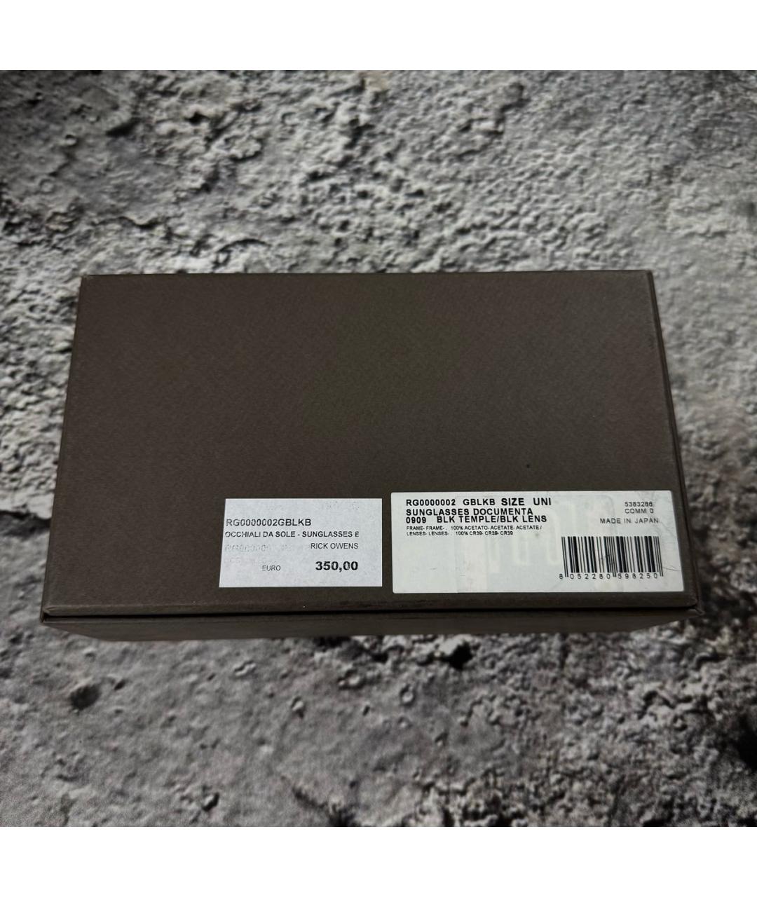 RICK OWENS Черные пластиковые солнцезащитные очки, фото 4