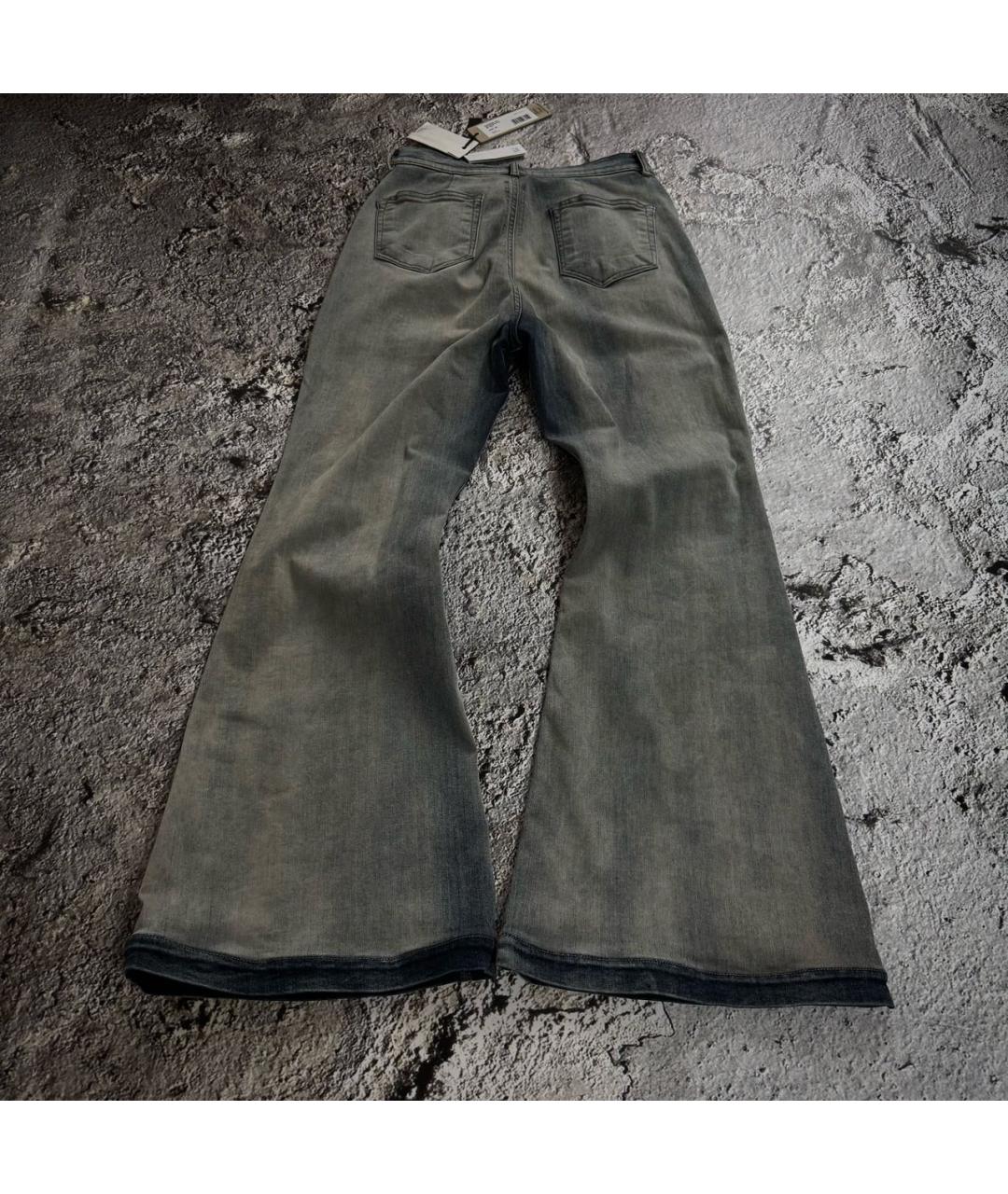 RICK OWENS Голубые хлопко-эластановые джинсы, фото 2