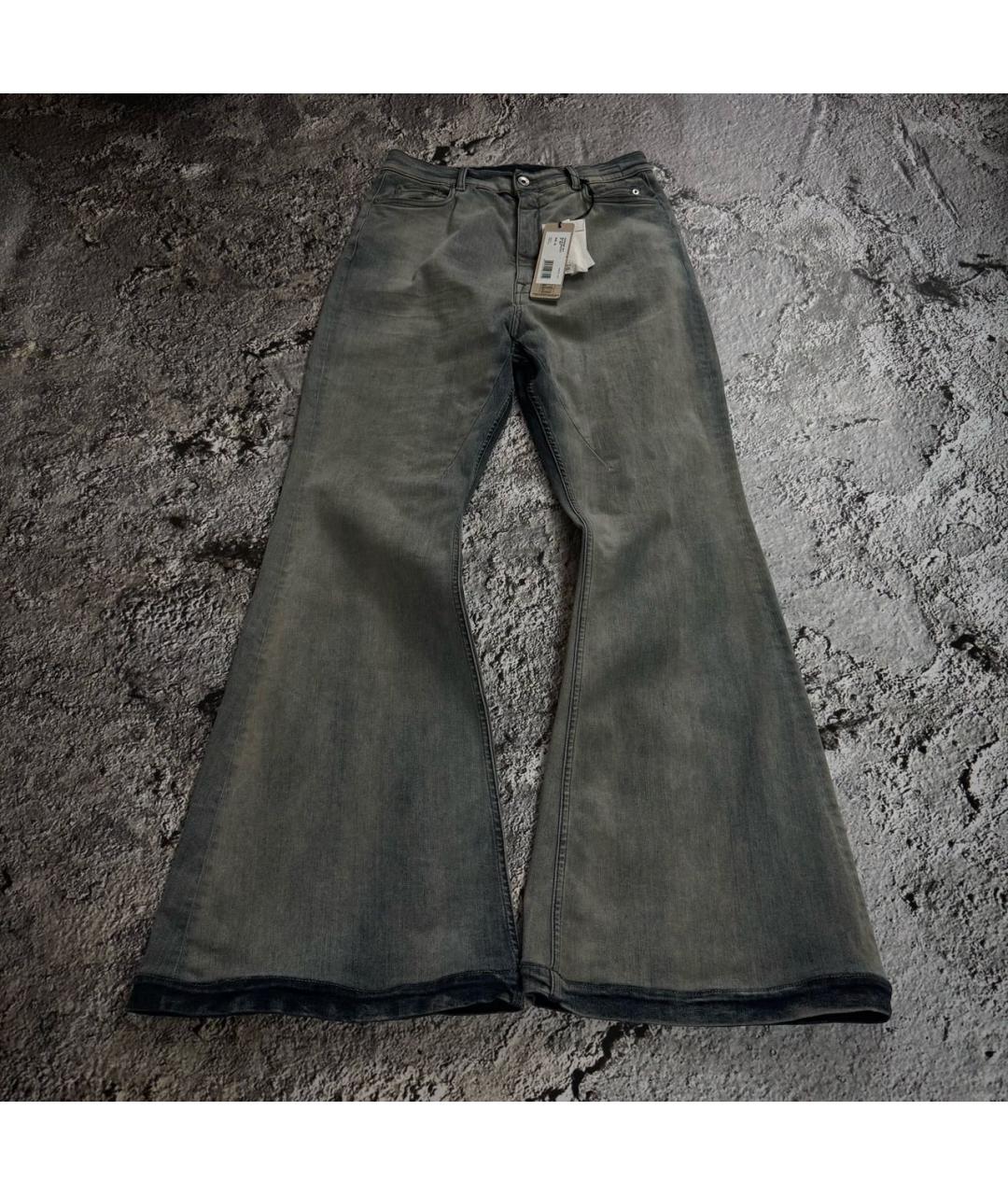 RICK OWENS Голубые хлопко-эластановые джинсы, фото 9
