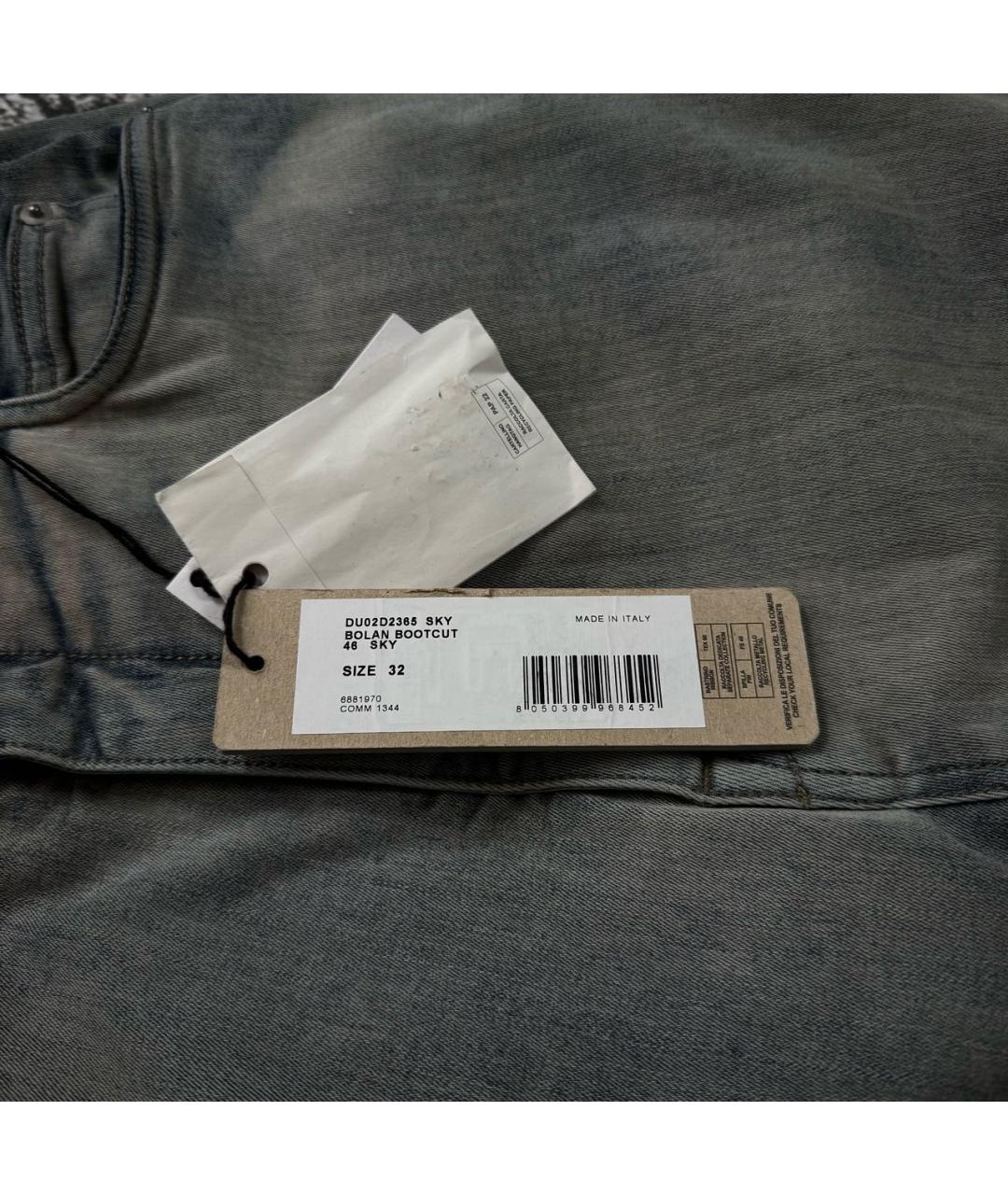 RICK OWENS Голубые хлопко-эластановые джинсы, фото 4
