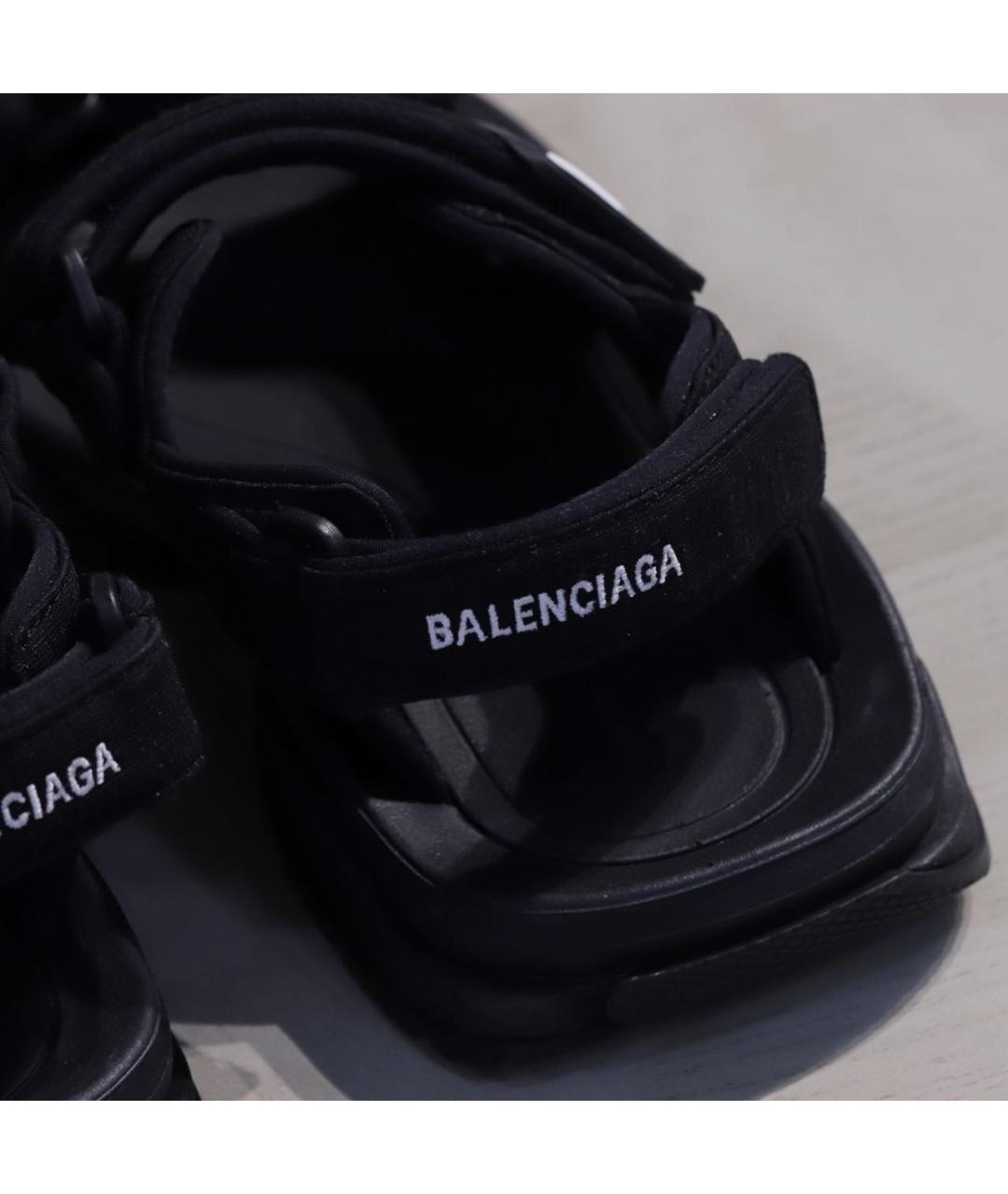 BALENCIAGA Черные текстильные сандалии, фото 4