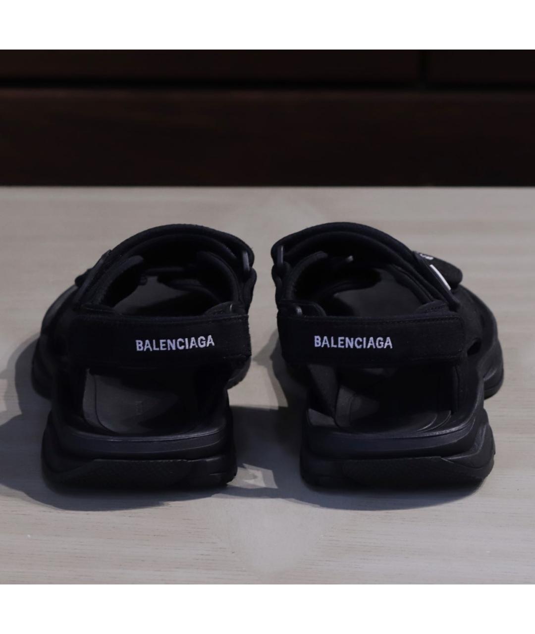 BALENCIAGA Черные текстильные сандалии, фото 6
