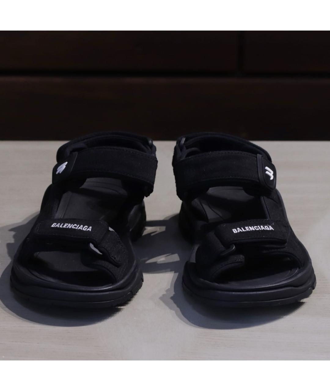 BALENCIAGA Черные текстильные сандалии, фото 2