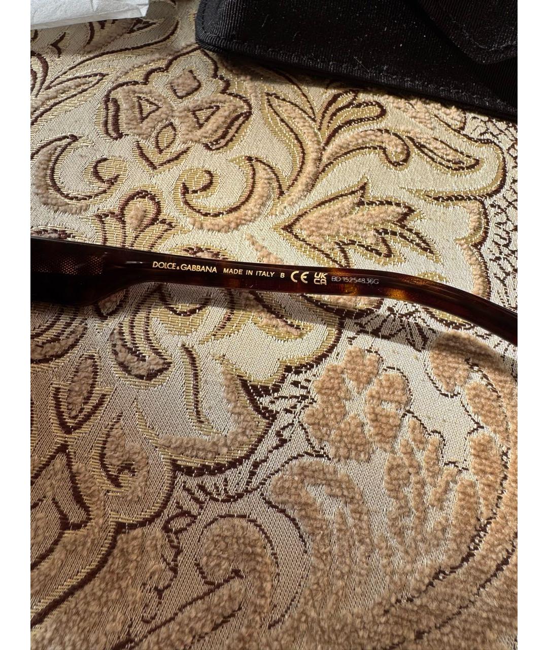 DOLCE&GABBANA Коричневые солнцезащитные очки, фото 8
