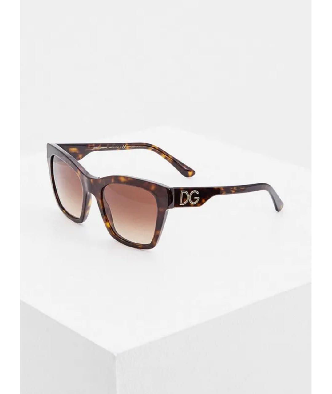 DOLCE&GABBANA Коричневые солнцезащитные очки, фото 2