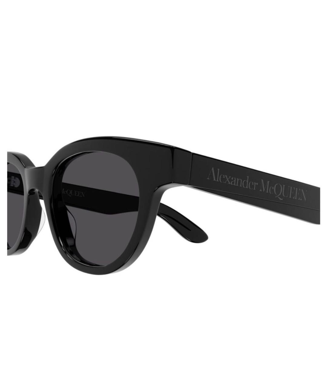 ALEXANDER MCQUEEN Черные пластиковые солнцезащитные очки, фото 3