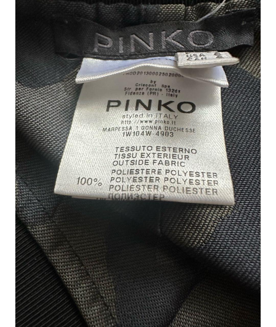PINKO Зеленая полиэстеровая юбка мини, фото 4