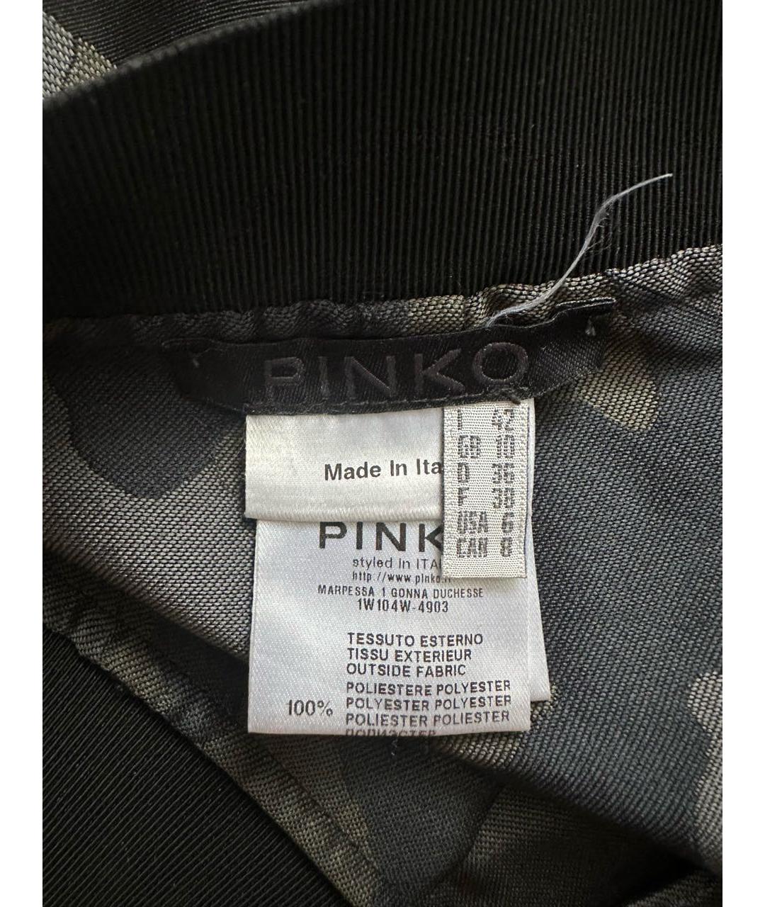 PINKO Зеленая полиэстеровая юбка мини, фото 3