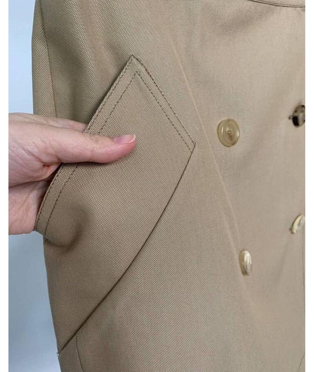 MAX MARA Бежевая хлопковая юбка мини, фото 5