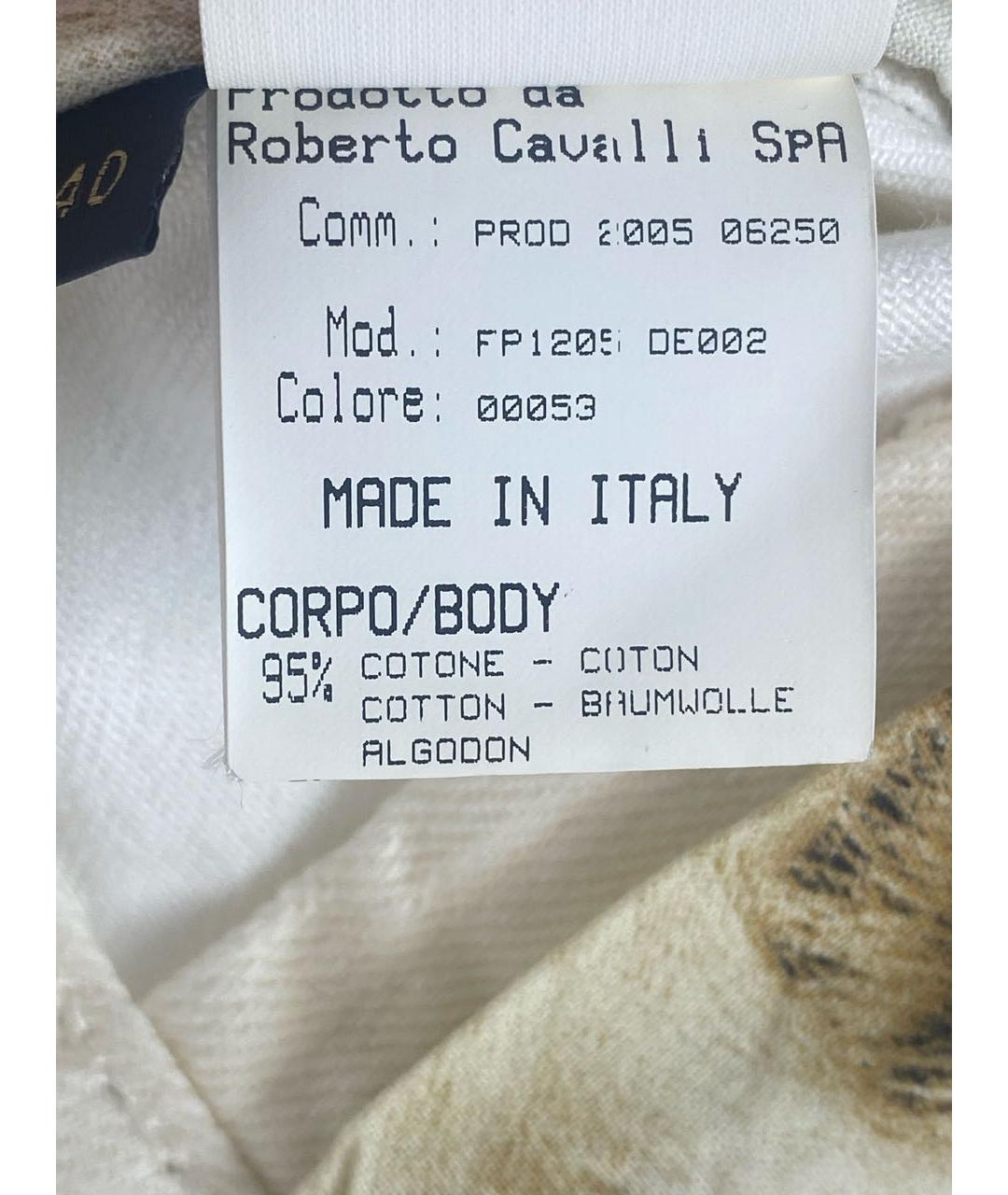 ROBERTO CAVALLI Хлопковые прямые брюки, фото 8