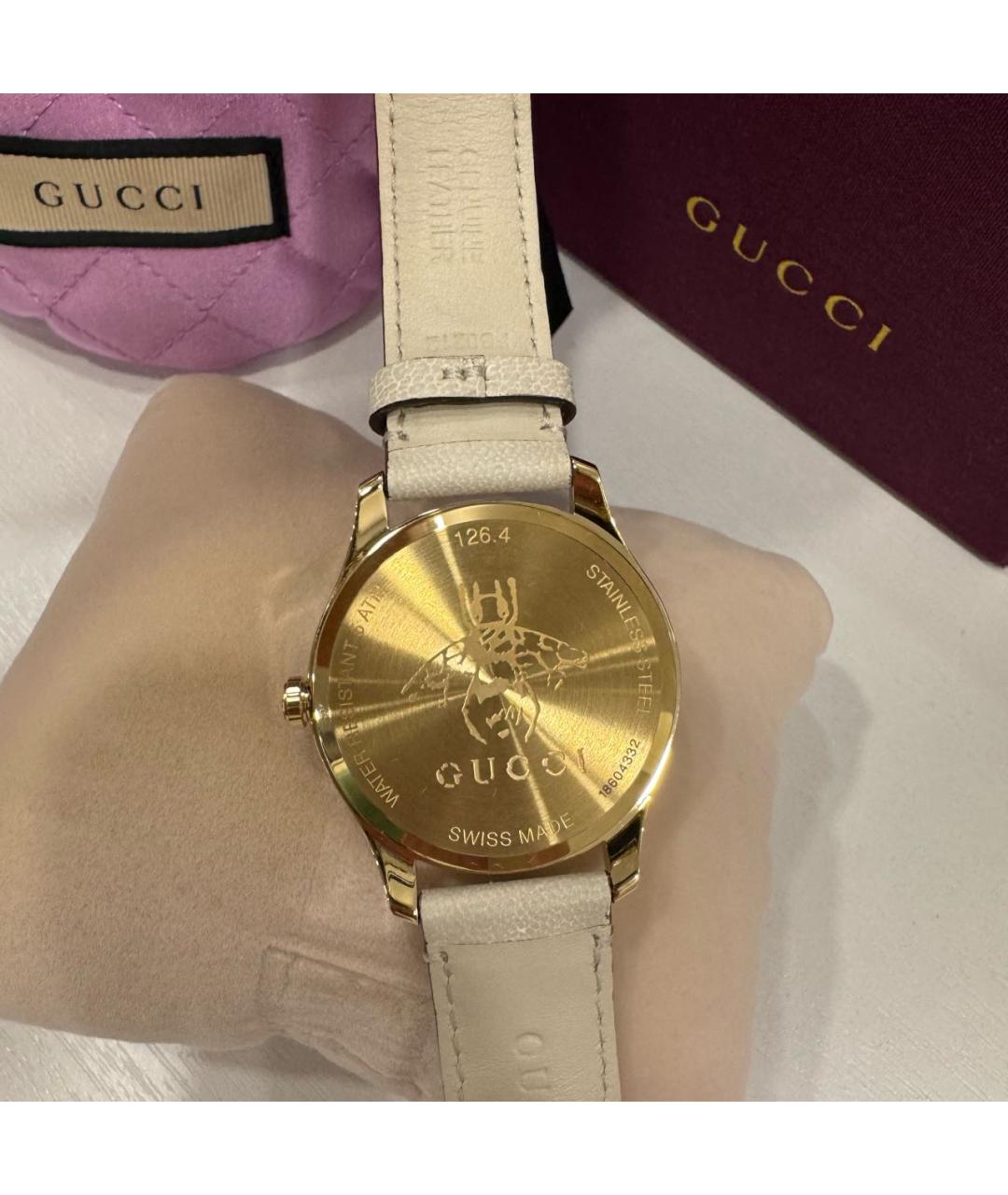 GUCCI Белые стальные часы, фото 7