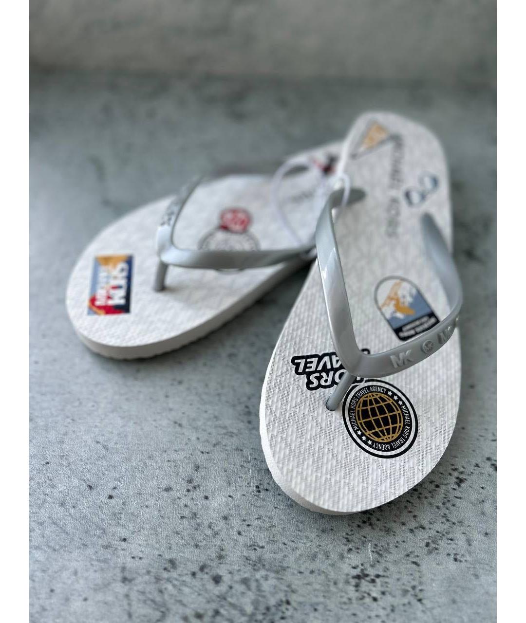MICHAEL KORS Белые шлепанцы, фото 4