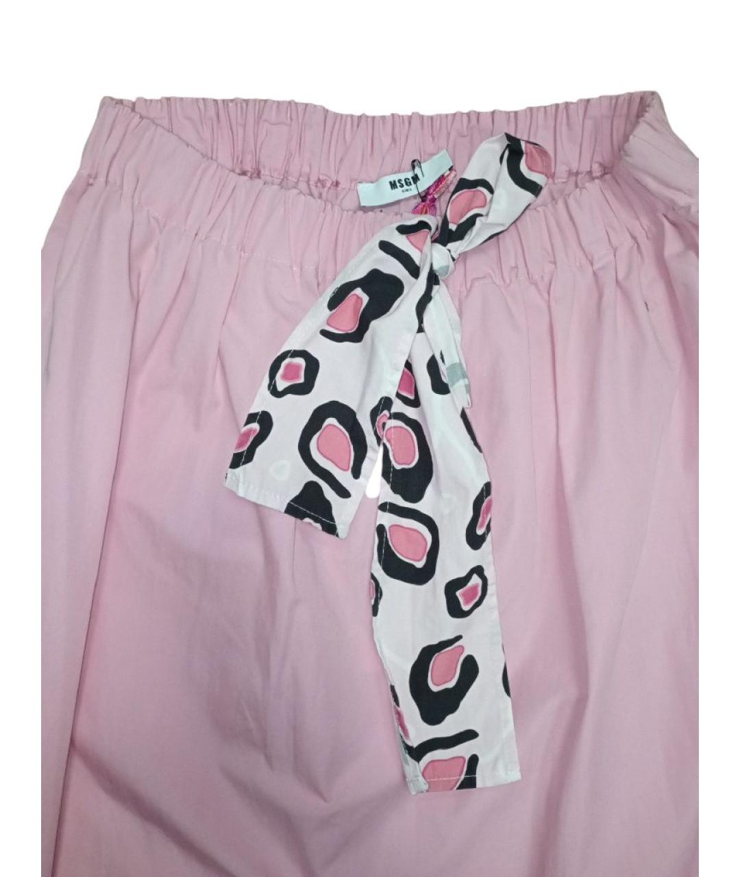MSGM Розовая хлопковая юбка, фото 3
