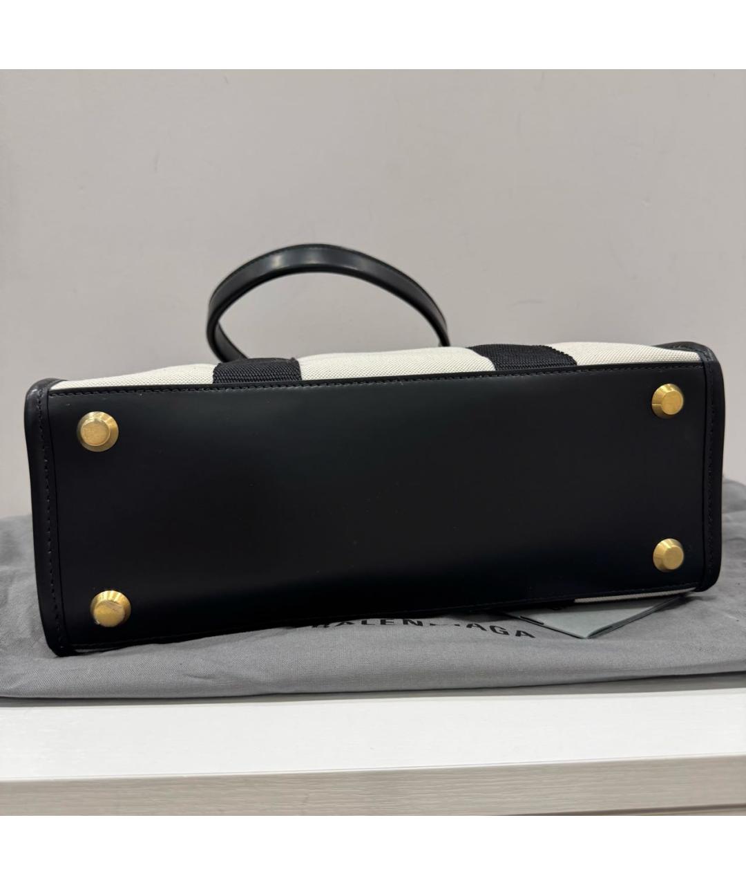 BALENCIAGA Белая льняная сумка тоут, фото 5