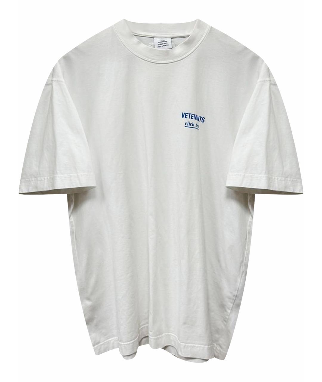 VETEMENTS Белая хлопковая футболка, фото 1