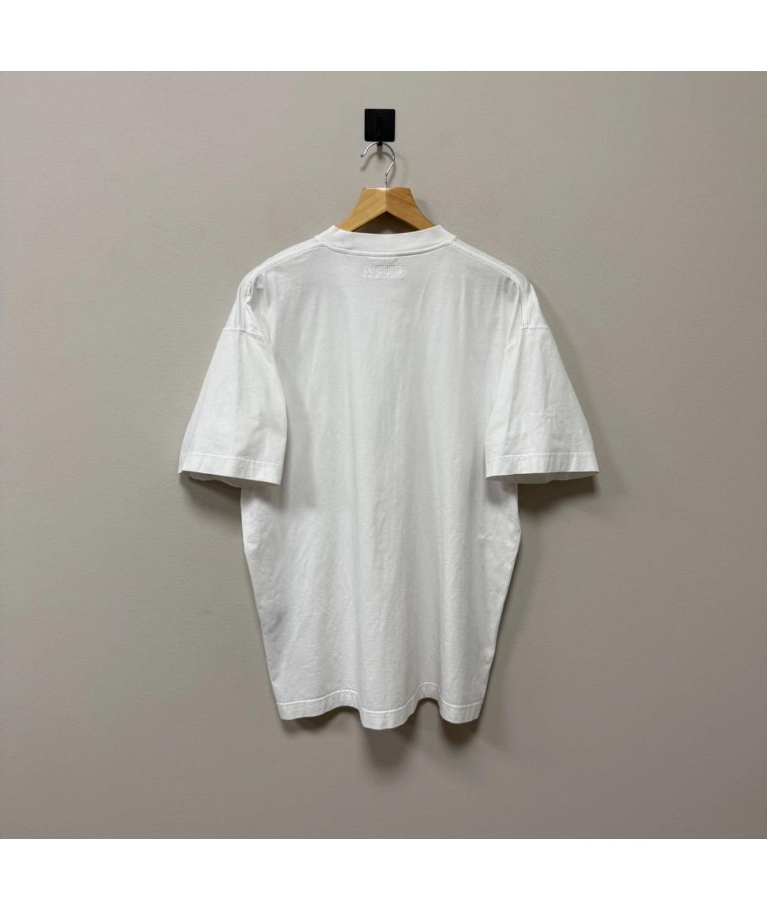 VETEMENTS Белая хлопковая футболка, фото 3