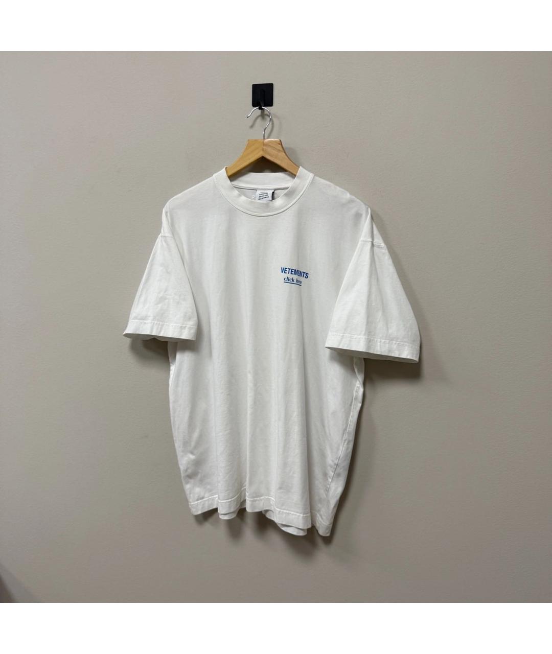 VETEMENTS Белая хлопковая футболка, фото 2