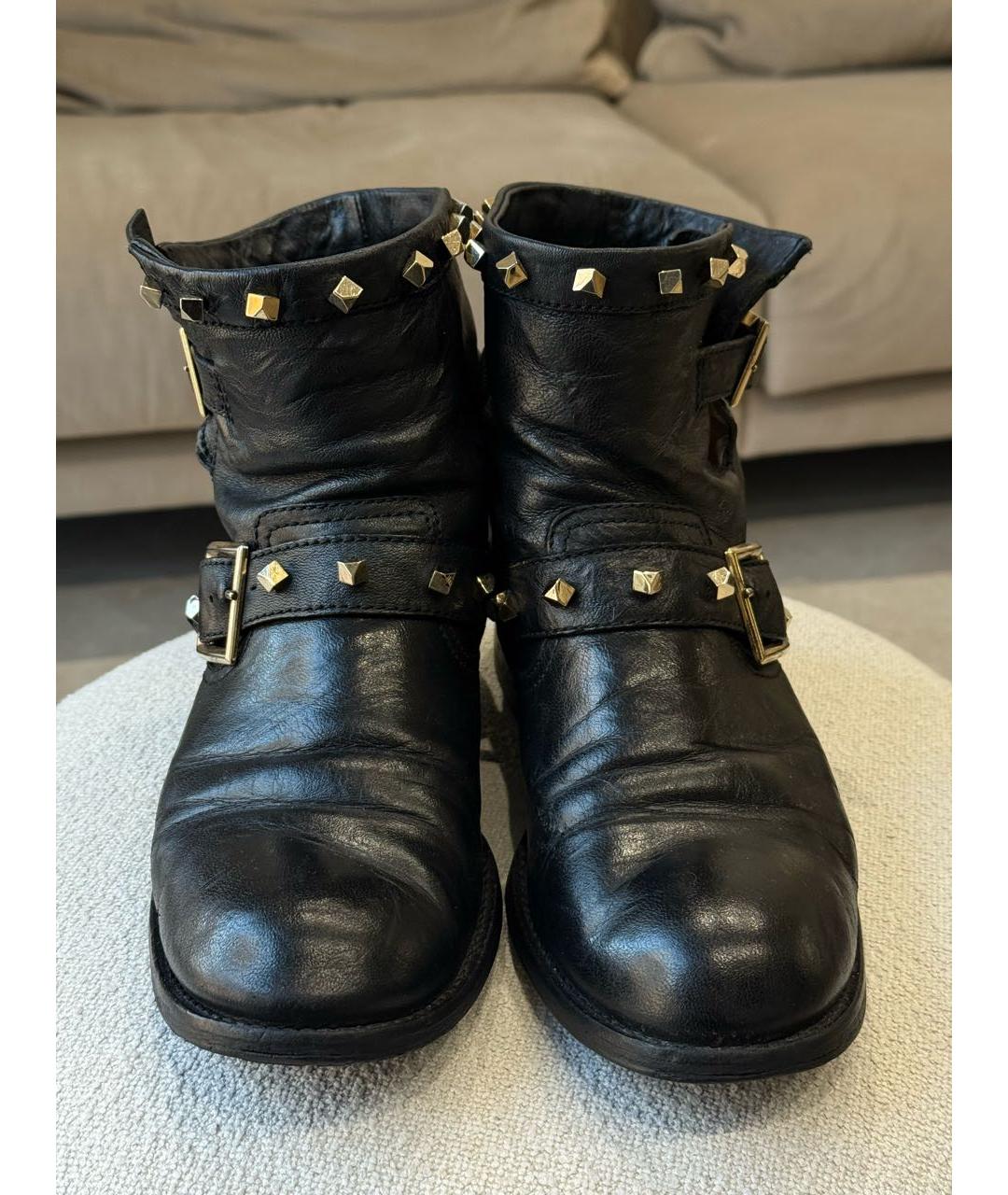 JIMMY CHOO Черные кожаные полусапоги, фото 2