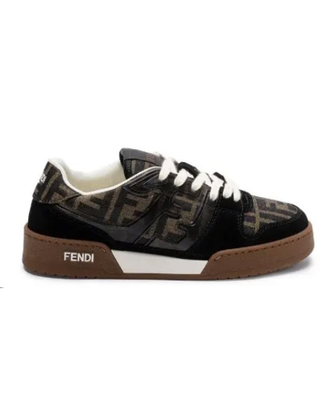 FENDI Коричневые кеды, фото 9