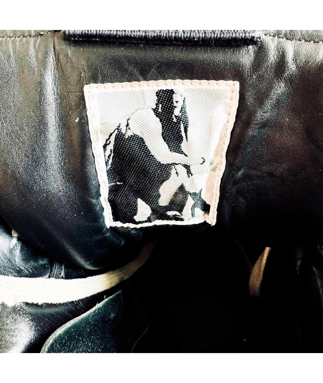 RICK OWENS Черные кожаные высокие кроссовки / кеды, фото 7