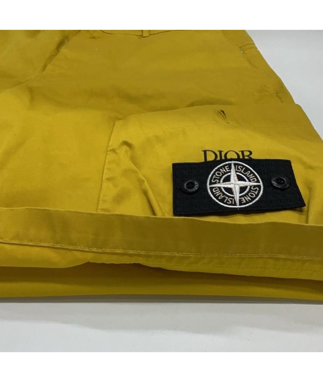 CHRISTIAN DIOR Горчичные хлопковые шорты, фото 4