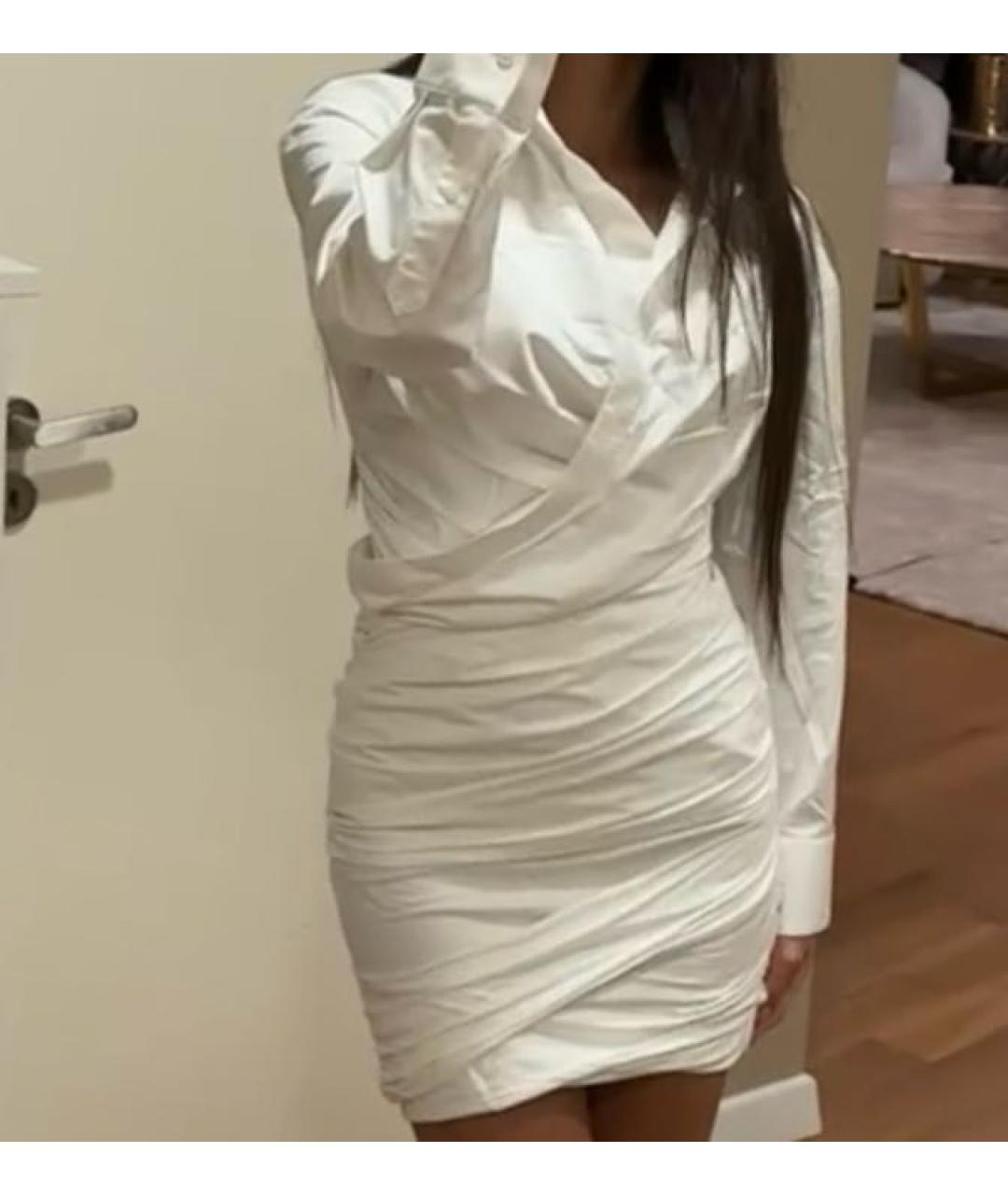 ALEXANDER WANG Белое хлопковое повседневное платье, фото 4