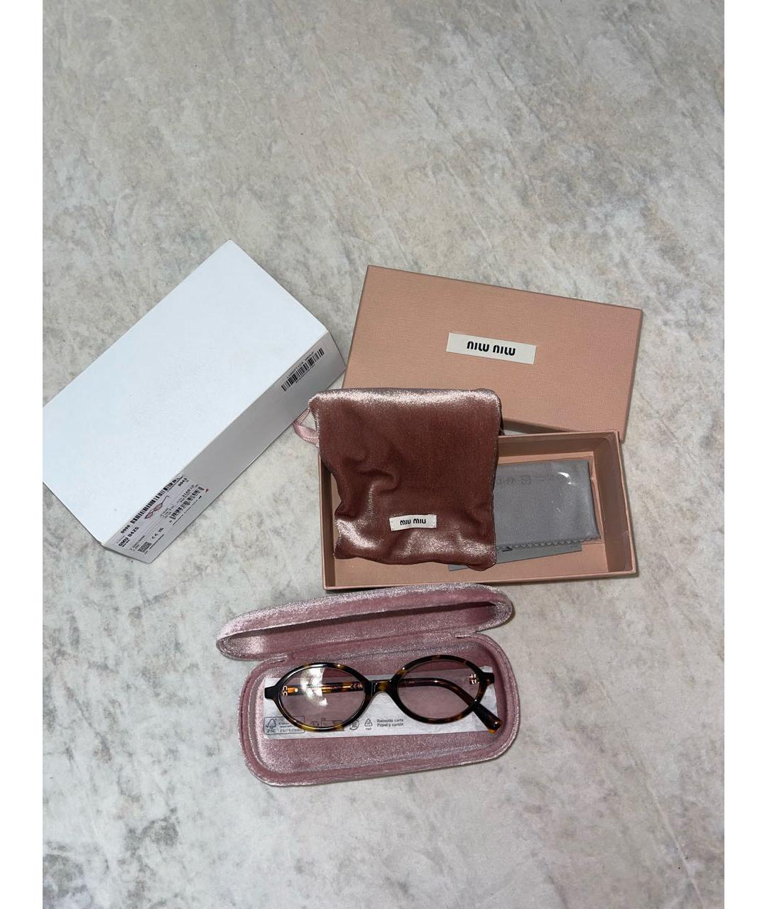 MIU MIU Коричневые солнцезащитные очки, фото 5