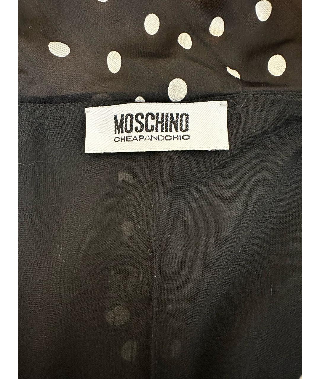 MOSCHINO Черное шелковое коктейльное платье, фото 3
