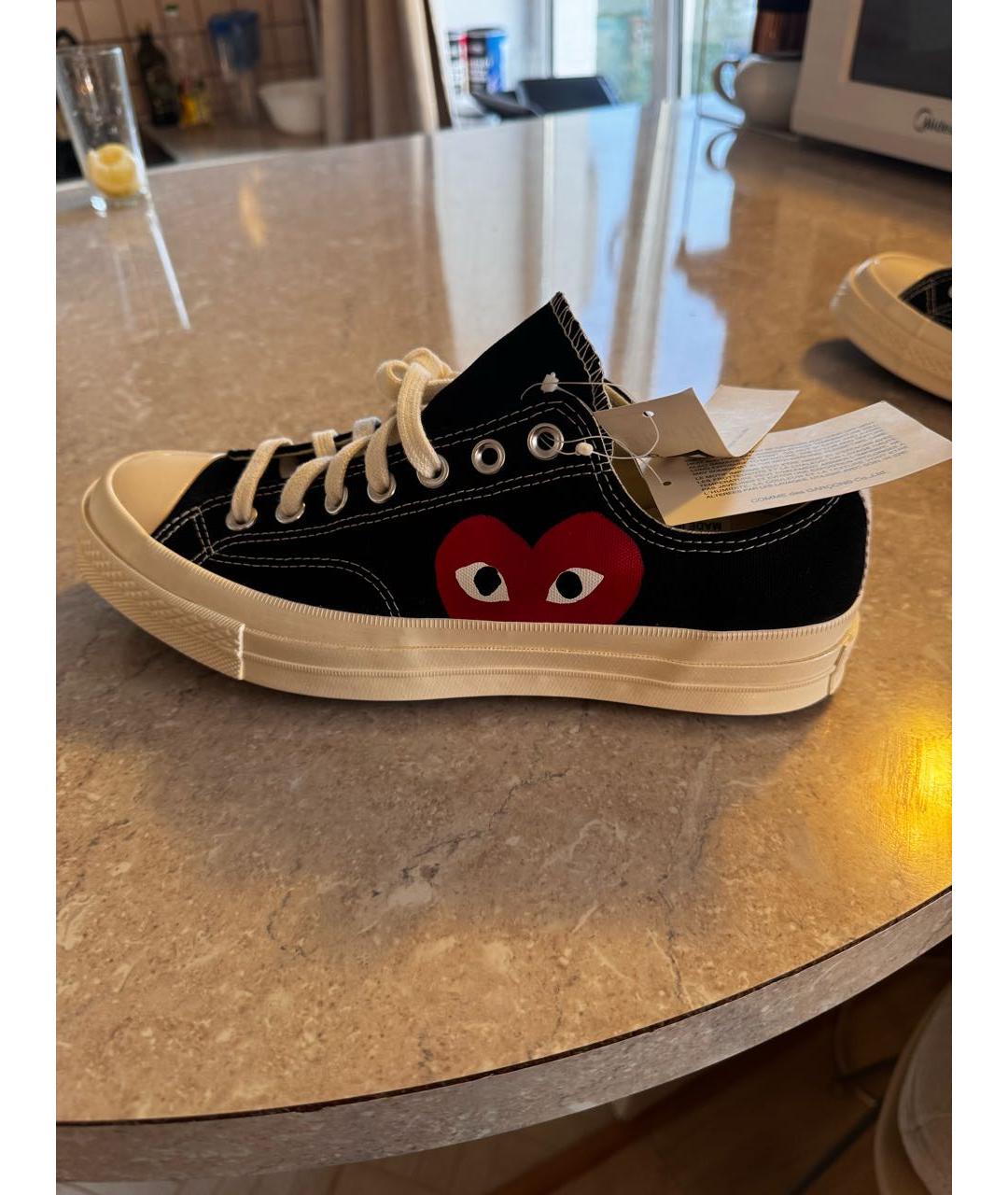 CONVERSE Черные текстильные низкие кроссовки / кеды, фото 6