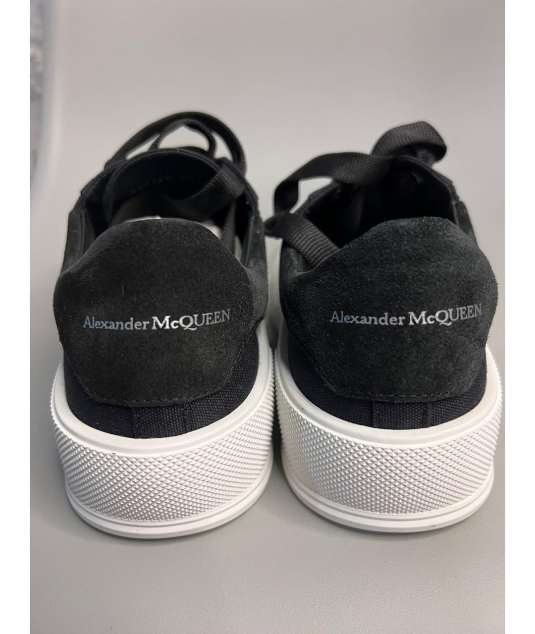 ALEXANDER MCQUEEN Черные текстильные кеды, фото 4