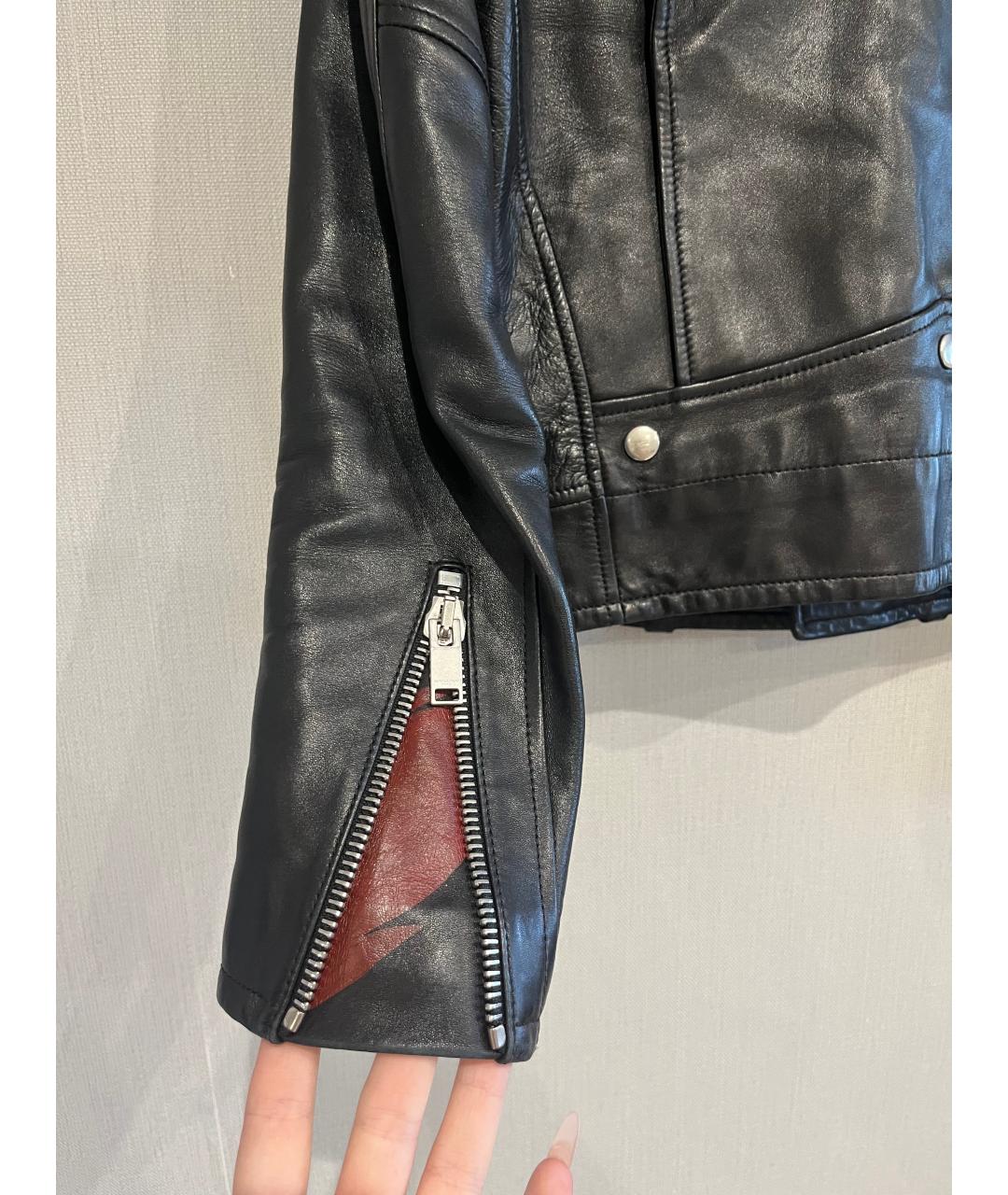 SAINT LAURENT Черная кожаная куртка, фото 3